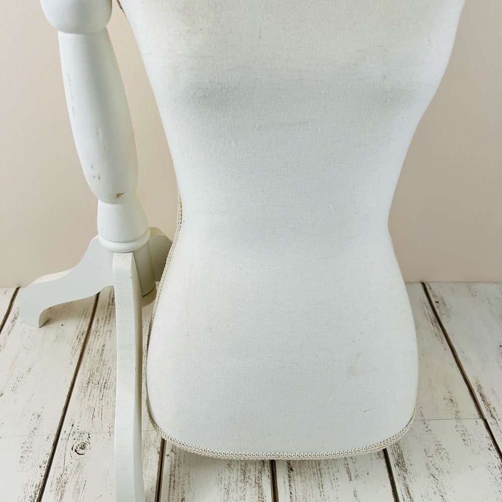 Mannequin Female Torso Body Dress Form White Adjustable Tripod Stand - Picture 3 of 7